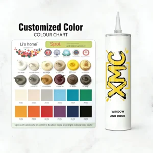 Neutral Silicone Sealant XMC603 300ml Multi-Color Weatherproof Caulk for Windows Doors and Exterior Construction