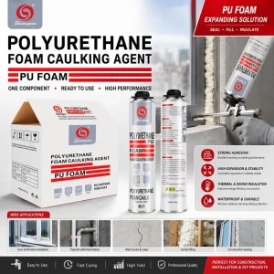PU Polyurethane Foam Insulation Spray Adhesive Sealant for Filling and Mounting Windows and Doors