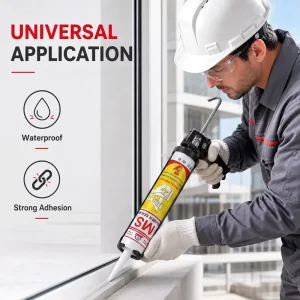 Premium MS Polymer Hybrid Sealant 250ml for Windows and Doors Construction Waterproof High Elasticity UV Resistant Adhesive