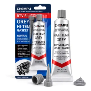 RTV Silicone Gasket Maker High Temp Oil Resistant for Engine Timing Cover Oil Pan Gearbox Transmission Flange Sealing
