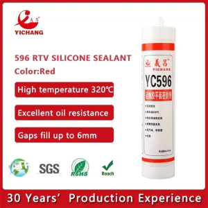 Red High Temperature Auto Machine Engine Silicone Flange Sealant RTV Gasket Maker for Transportation & Construction
