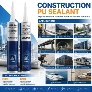 Repair Grade Fast Cure PU Building Sealant Leak Sealing Dustproof Stable Joint Sealant for Door Frames Smooth Gap Filler