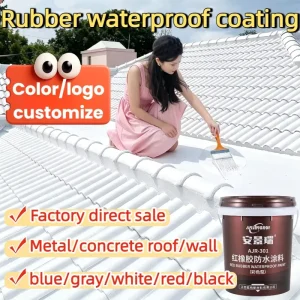 Rubber Waterproof Coating and Sealant for Concrete Metal Roofs Terraces and Walls Leak Repair