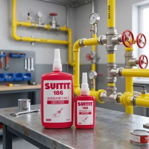 SUITIT 186 High Pressure Pipe Thread Sealant 30MPa Resistance Anaerobic Adhesive for Hydraulic and Gas Lines