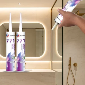 Sanitary Neutral Silicone Sealant Low Odor Mold Resistant for Kitchen Sink Bathroom Shower Sealing