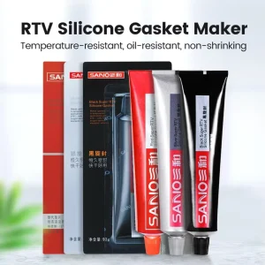 Silver RTV Silicone Gasket Maker Multi-Purpose One-Component for Engine Oil Sump and Marine Engine Sealing