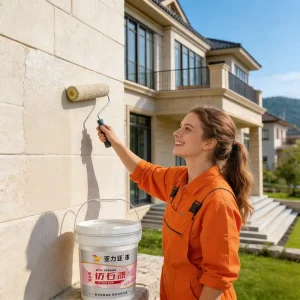 Thermal Insulation Acrylic Stone Paint Energy-Saving Exterior Coating Sun Protection Cool Wall Coating Textured Insulation Spray