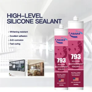 UV Resistant Low Modulus Silicone Sealant for Glass, Windows, Doors & Walls, Weatherproof Outdoor Construction Caulk