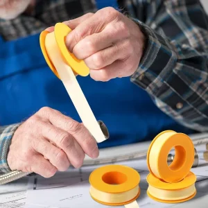 Waterproof PTFE Rubber Heat Resistant Plumbing Thread Seal Tape Oil Free Sewer Plug Water Activated Faucet Repair