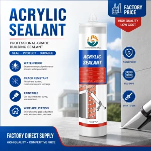 Weatherproof Acrylic Glue Anti-Aging Sealant for Exterior Wall Seams ROHS Approved