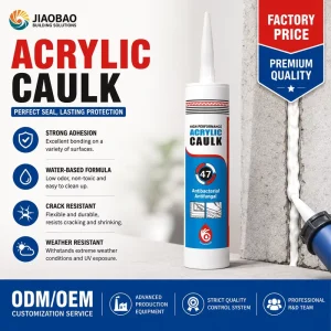 Weatherproof Anti-Aging Acrylic Sealant for Exterior Wall Seam, Crack, and Gap Filling, ROHS Approved