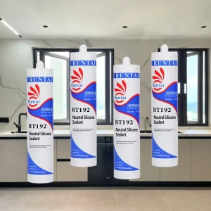 Weatherproof Neutral Silicone Adhesive for Construction and Woodworking on Glass and Aluminum