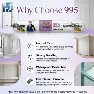 Weatherproof Neutral Silicone Sealant for Exterior and Interior Doors, Windows, and Construction Joints