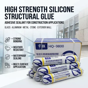 Weatherproof Silicone Adhesive Sealant for Sunroom Glass Facades and Aluminum Panel Exterior Joints