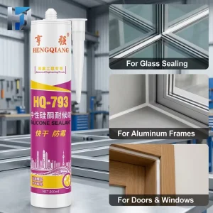 White 300ml Weatherproof Aluminum and Glass Sealant for Doors and Windows