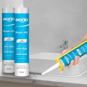 White Acetic Acid Cure Silicone Sealant for Glass and Bathroom Waterproofing