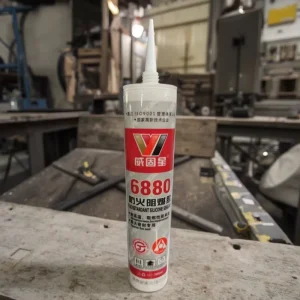 White Fireproof Flame-Retardant Hot Melt Silicone Glue and Adhesive Sealant for Construction, Resin, Epoxy, and Leather Sealing