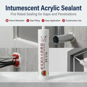 ZY119 Intumescent Acrylic Sealant Fire Rated Sealing Glue for Building Construction Projects